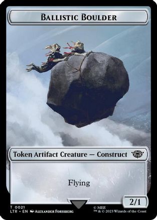 Ballistic Boulder // Food (0023) Double-Sided Token (Surge Foil) (LTR-21 // 23) [The Lord of the Rings: Tales of Middle-earth] Foil MTG Single Wizards of the Coast