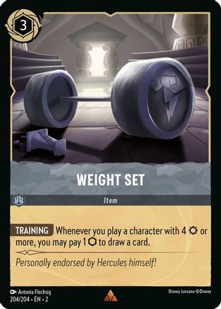 Weight Set (204/204) [Rise of the Floodborn] Cold Foil Lorcana Single Disney