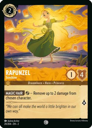 Rapunzel - Sunshine (20/204) [Rise of the Floodborn] Cold Foil Lorcana Single Disney