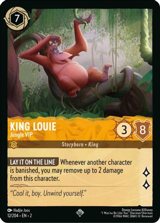 King Louie - Jungle VIP (12/204) [Rise of the Floodborn] Cold Foil Lorcana Single Disney