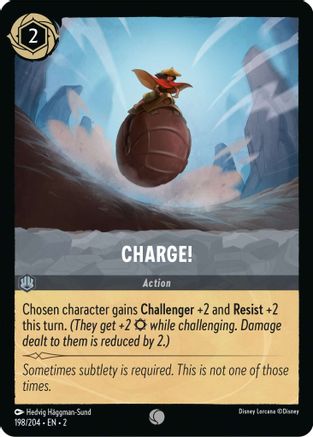 Charge! (198/204) [Rise of the Floodborn] Cold Foil Lorcana Single Disney