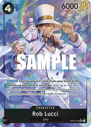 Rob Lucci (093) (Alternate Art) (OP05-093) [Awakening of the New Era] Foil One Piece Single Bandai