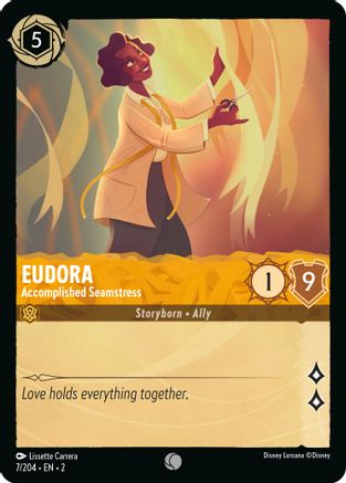 Eudora - Accomplished Seamstress (7/204) [Rise of the Floodborn] Lorcana Single Disney