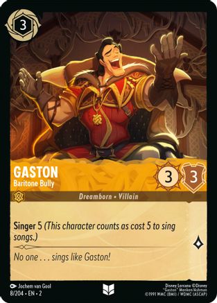 Gaston - Baritone Bully (8/204) [Rise of the Floodborn] Lorcana Single Disney