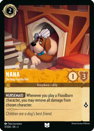 Nana - Darling Family Pet (17/204) [Rise of the Floodborn] Cold Foil Lorcana Single Disney