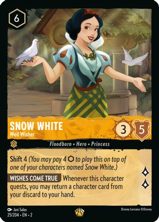 Snow White - Well Wisher (25/204) [Rise of the Floodborn] Cold Foil Lorcana Single Disney