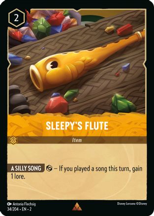 Sleepy's Flute (34/204) [Rise of the Floodborn] Lorcana Single Disney