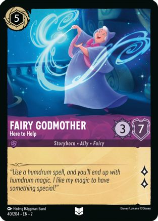 Fairy Godmother - Here to Help (40/204) [Rise of the Floodborn] Lorcana Single Disney
