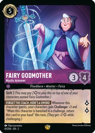 Fairy Godmother - Mystic Armorer (41/204) [Rise of the Floodborn] Cold Foil Lorcana Single Disney