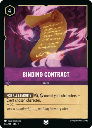 Binding Contract (65/204) [Rise of the Floodborn] Lorcana Single Disney