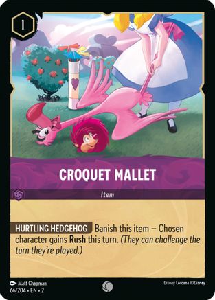 Croquet Mallet (66/204) [Rise of the Floodborn] Cold Foil Lorcana Single Disney