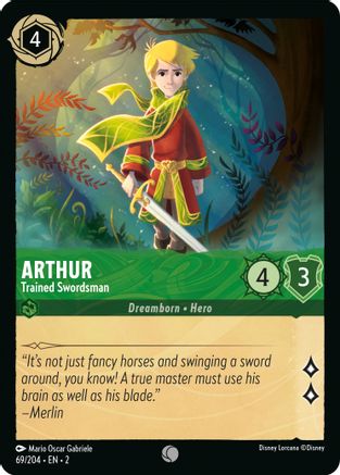Arthur - Trained Swordsman (69/204) [Rise of the Floodborn] Lorcana Single Disney