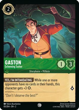 Gaston - Scheming Suitor (83/204) [Rise of the Floodborn] Lorcana Single Disney