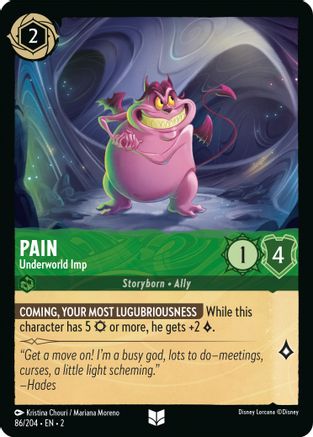 Pain - Underworld Imp (86/204) [Rise of the Floodborn] Lorcana Single Disney