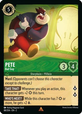 Pete - Bad Guy (88/204) [Rise of the Floodborn] Cold Foil Lorcana Single Disney