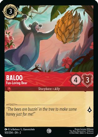 Baloo - Fun-Loving Bear (103/204) [Rise of the Floodborn] Lorcana Single Disney
