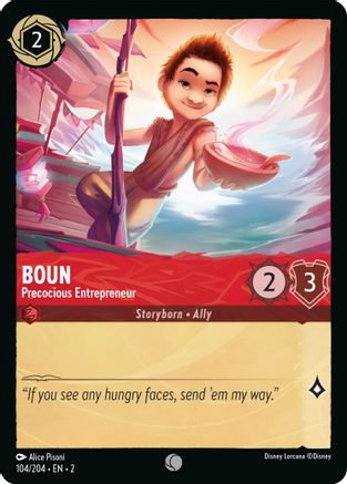 Boun - Precocious Entrepreneur (104/204) [Rise of the Floodborn] Lorcana Single Disney