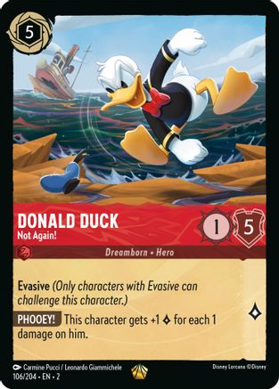 Donald Duck - Not Again! (106/204) [Rise of the Floodborn] Lorcana Single Disney