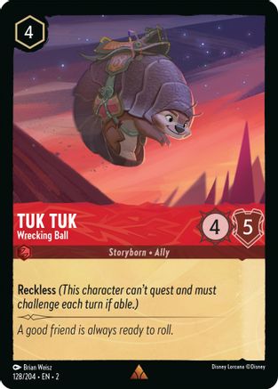 Tuk Tuk - Wrecking Ball (128/204) [Rise of the Floodborn] Lorcana Single Disney