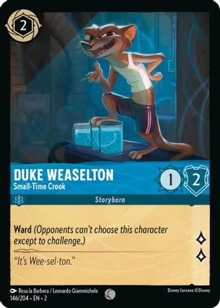 Duke Weaselton - Small-Time Crook (146/204) [Rise of the Floodborn] Lorcana Single Disney