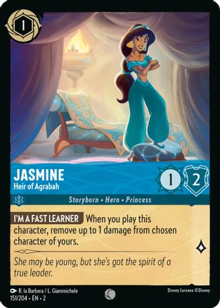 Jasmine - Heir of Agrabah (151/204) [Rise of the Floodborn] Cold Foil Lorcana Single Disney