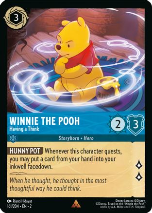 Winnie the Pooh - Having a Think (161/204) [Rise of the Floodborn] Lorcana Single Disney