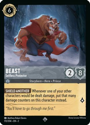 Beast - Selfless Protector (172/204) [Rise of the Floodborn] Lorcana Single Disney