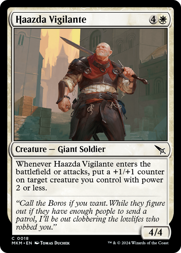 Haazda Vigilante (MKM-018) [Murders at Karlov Manor] Foil MTG Single Murders at Karlov Manor