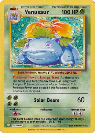 Venusaur (3) Holofoil [Misc: Trading Card Game Classic] Pokemon Single Pokémon