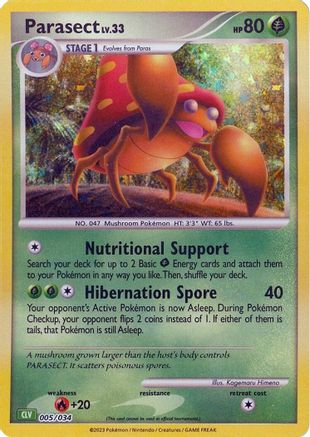Parasect (5) Holofoil [Misc: Trading Card Game Classic] Pokemon Single Pokémon