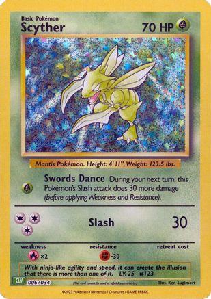 Scyther (6) Holofoil [Misc: Trading Card Game Classic] Pokemon Single Pokémon