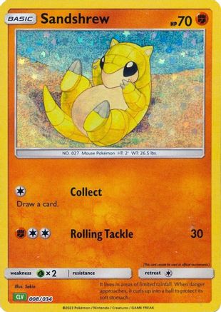 Sandshrew (8) Holofoil [Misc: Trading Card Game Classic] Pokemon Single Pokémon