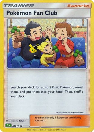 Pokemon Fan Club (CLV) (22) Holofoil [Misc: Trading Card Game Classic] Pokemon Single Pokémon