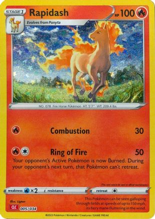 Rapidash (5) Holofoil [Misc: Trading Card Game Classic] Pokemon Single Pokémon