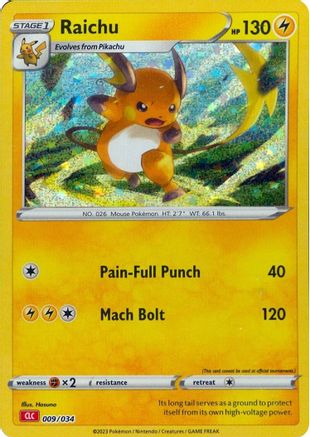 Raichu (9) Holofoil [Misc: Trading Card Game Classic] Pokemon Single Pokémon