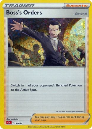 Boss's Orders (CLC) (19) Holofoil [Misc: Trading Card Game Classic] Pokemon Single Pokémon