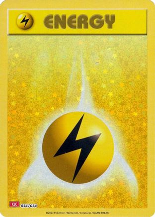 Basic Lightning Energy (34) Holofoil [Misc: Trading Card Game Classic] Pokemon Single Pokémon