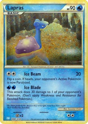 Lapras (8) Holofoil [Misc: Trading Card Game Classic] Pokemon Single Pokémon