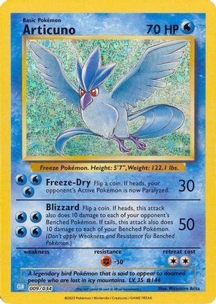 Articuno (9) Holofoil [Misc: Trading Card Game Classic] Pokemon Single Pokémon