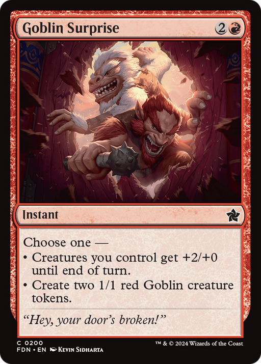 Goblin Surprise (FDN-200) [Foundations] Foil MTG Single Wizards of the Coast