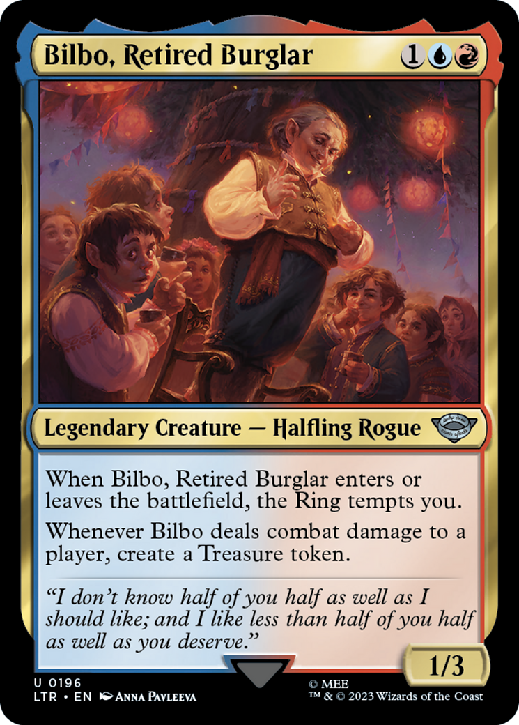 Bilbo, Retired Burglar (LTR-196) [The Lord of the Rings: Tales of Middle-earth] Foil MTG Single Wizards of the Coast