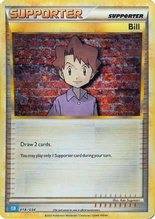 Bill (CLB) (18) Holofoil [Misc: Trading Card Game Classic] Pokemon Single Pokémon