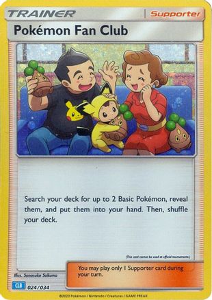 Pokemon Fan Club (CLB) (24) Holofoil [Misc: Trading Card Game Classic] Pokemon Single Pokémon