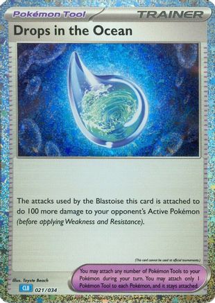 Drops in the Ocean (21) Holofoil [Misc: Trading Card Game Classic] Pokemon Single Pokémon
