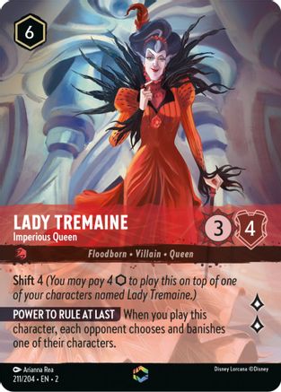 Lady Tremaine - Imperious Queen (Enchanted) (211/204) [Rise of the Floodborn] Holofoil Lorcana Single Disney