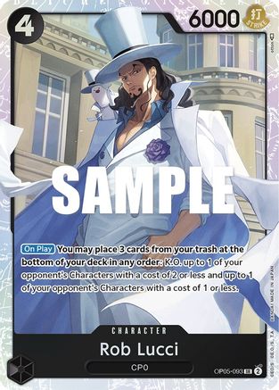Rob Lucci (093) (OP05-093) [Awakening of the New Era] Foil One Piece Single Bandai