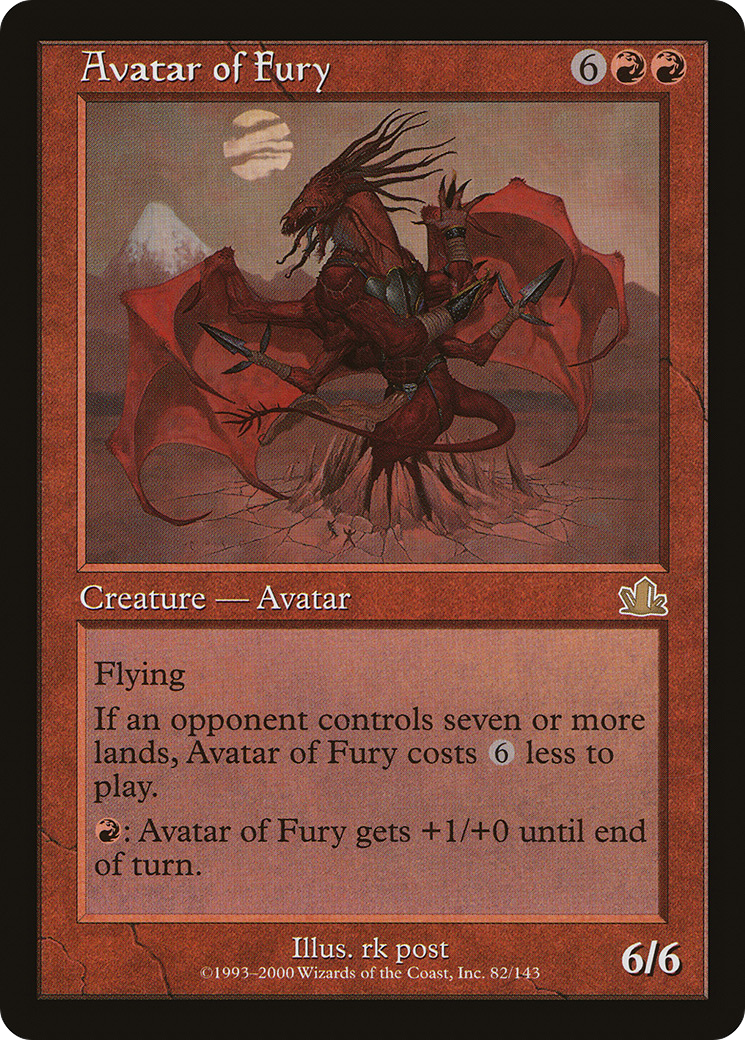 Avatar of Fury [Prophecy] MTG Single Magic: The Gathering