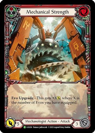 Mechanical Strength (Red) [LGS224] (Promo)  Rainbow Foil Flesh And Blood Single Flesh And Blood   