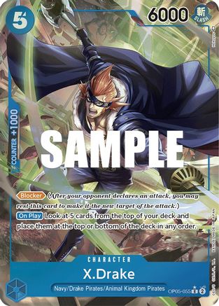 X.Drake (Alternate Art) (OP05-055) [Awakening of the New Era] Foil One Piece Single Bandai
