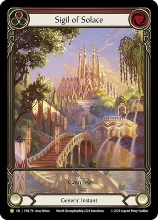 Sigil of Solace [FAB178] (Promo)  Rainbow Foil Flesh And Blood Single Flesh And Blood   